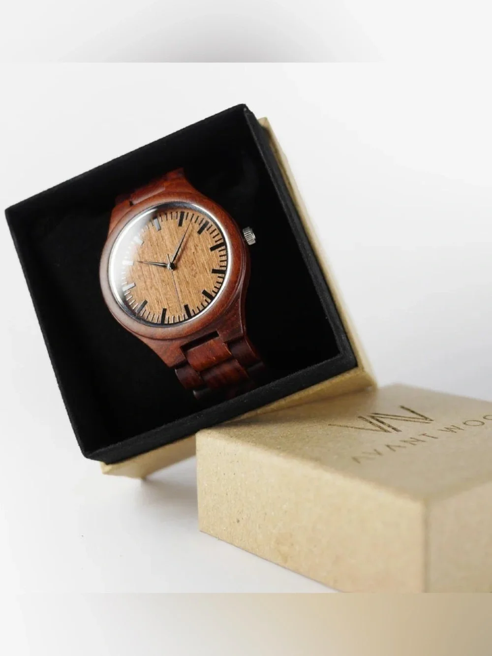 AVANTWOOD Minimalist Men’s Watch in Red Sandalwood